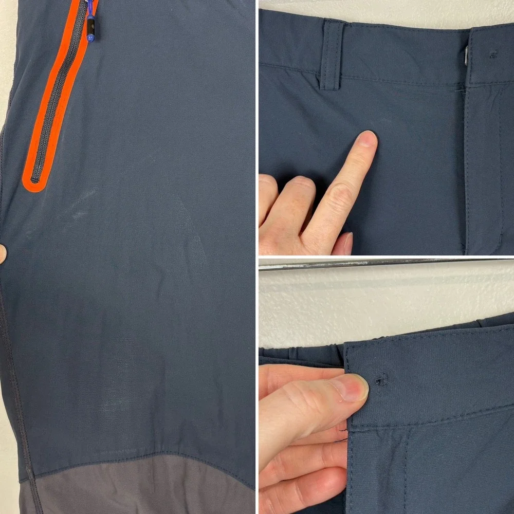 Beanpole Womens Hiking Climbing Pants Size S Gray Mixed Fabric Stretchy Gropcore